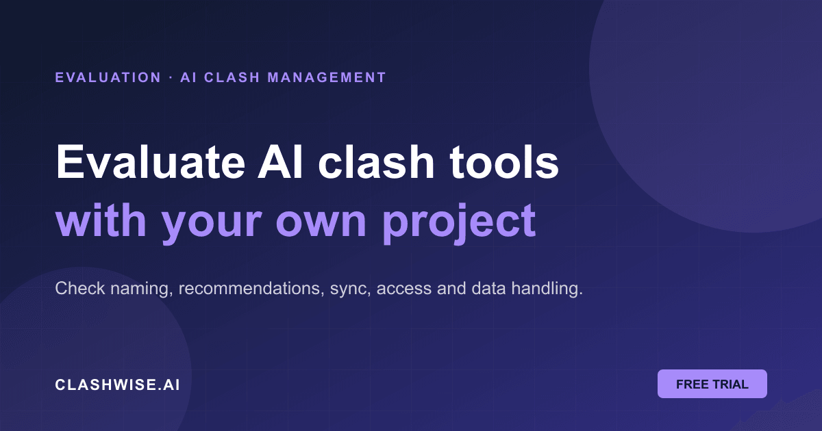 AI Clash Management Software for BIM Coordinators: An Evaluation Checklist